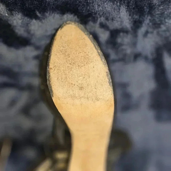 Kate Spade New York Women's Black Suede /Mesh Bow Peep Toe Heels Size 6.5 - Picture 11 of 12